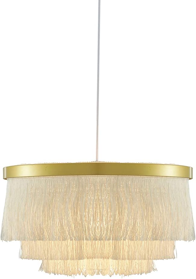 Nordic Romantic Pendant Lighting Tassel Chandeliers Creative Modern Ceiling Lights 3 Tiers in White