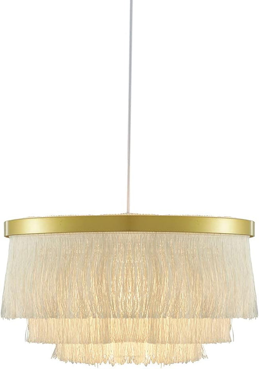 Nordic Romantic Pendant Lighting Tassel Chandeliers Creative Modern Ceiling Lights 3 Tiers in White