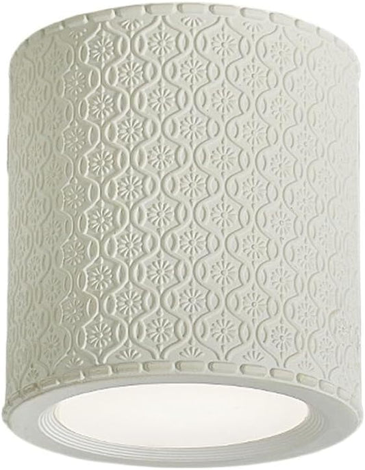 KISAD Close to Ceiling Lights Nordic Resin Ceiling Light Mini Flush Mount Ceiling Lamp Cream Style Hallway Lighting Fixture Minimalism Ceiling Downlight(White)
