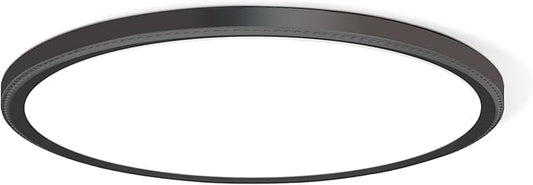 4700lm LED Flush Mount Ceiling Light, Super Slim 16 inch LED Ceiling Light, 5000K LED Ceiling Light for Bedroom, Living Room, Dining Room (Black, One Pack)