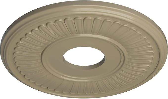 Ekena Millwork CM15BEGDF 15 3/4"OD X 3 7/8"ID X 3/4"P Berkshire Ceiling Medallion Fits Canopies Up to 7", Gobi Desert