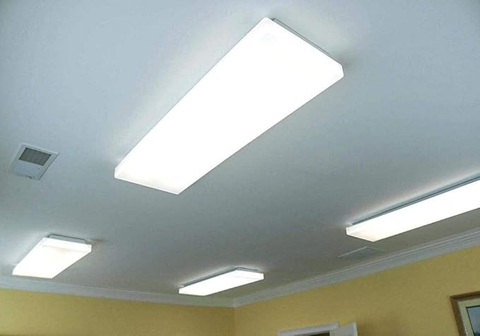 FAITHSAIL 60W LED Wraparound Light 4FT LED Office Lights, 7200 Lumens 4000K, 4 Foot Flush Mount Wrap Shop Puff Ceiling Lighting Fixtures for Garage Workshop, Fluorescent Light Replacement, 4 Pack