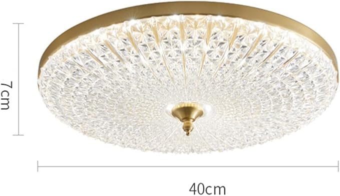 Close To Ceiling Lights Nordic Acrylic Decoration Ceiling Lights Minimalist Round Ultra-thin Ceiling Lamp All Copper LED Dimmable Ceiling Light for Bedroom Porch Living Room(Black,40cm/15.7inch)
