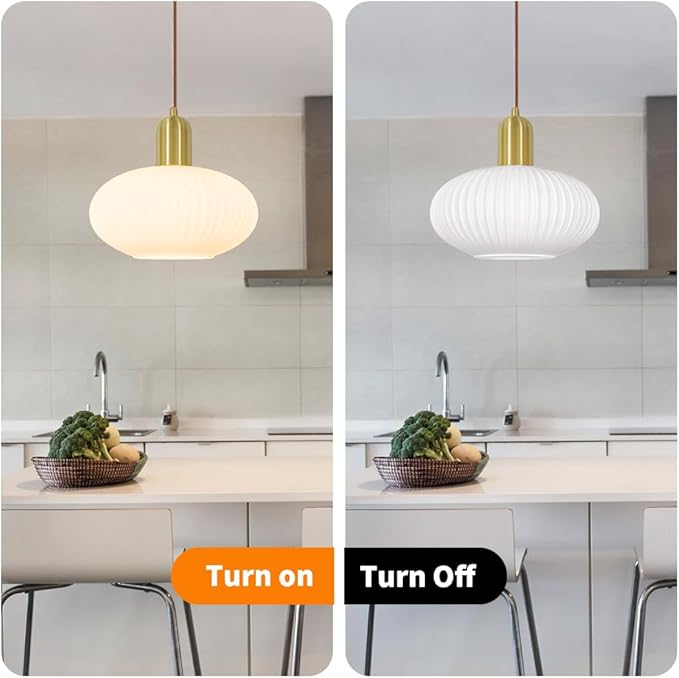 Modern Pendant Light, Brass Gold Kitchen Island Pendant Light Fixture, Pendant Lighting Fixture with Milky White Globe Glass Shade, Adjustable Ceiling Hanging Ligth for Bathroom Dining Room, 11.5in