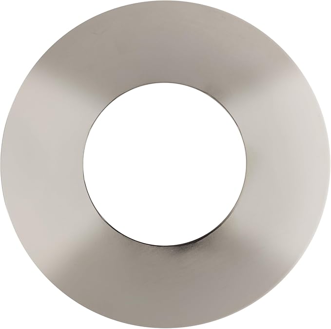 The Can Converter Ceiling Medallion for Recessed Can Light – Home Improvement Decorative Steel Flat Goof Ring & Cover Plate for 5" & 6" Cans, Small Ceiling Medallion for Chandeliers, Polished Chrome