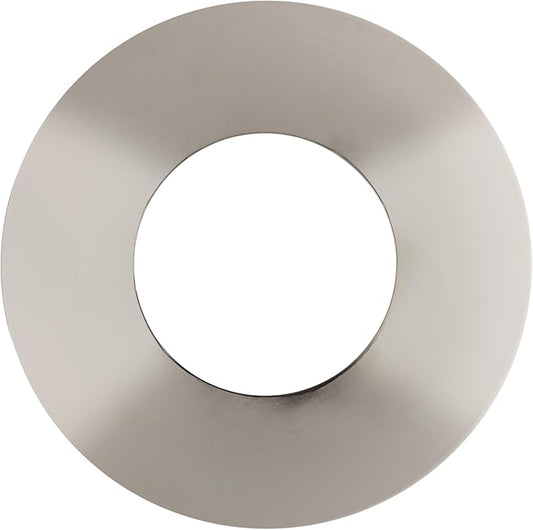 The Can Converter Ceiling Medallion for Recessed Can Light – Home Improvement Decorative Steel Flat Goof Ring & Cover Plate for 5" & 6" Cans, Small Ceiling Medallion for Chandeliers, Polished Chrome