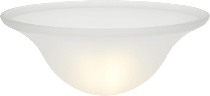 Aspen Creative 25007-64-1 Replacement Frosted Glass shade for Flush Mount or Semi-Flush Mount, 1/2" Central Hole,12-7/8" Diameter x 5" Height