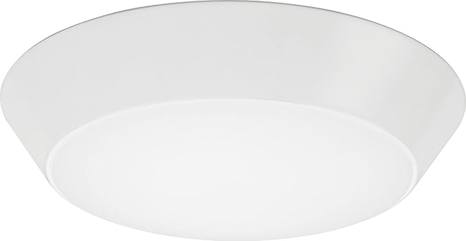 Lithonia Lighting 13 inch Round LED Flush Mount Thin Ceiling Light Mount, White, 4000K, Dimmable, Wet Listed, 13in Wet Listed (FMML 13 840 WL)
