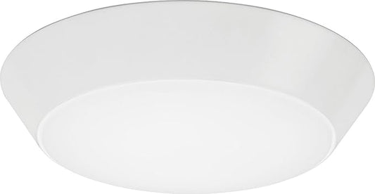 Lithonia Lighting 13 inch Round LED Flush Mount Thin Ceiling Light Mount, White, 4000K, Dimmable, Wet Listed, 13in Wet Listed (FMML 13 840 WL)
