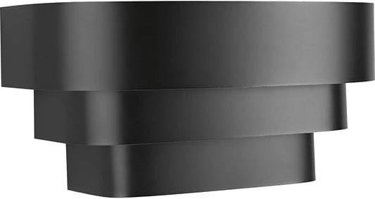 Progress Lighting 1-Light Louvered Wall Sconce Light Fixture, 7 in. Tall, Black, P7103-31