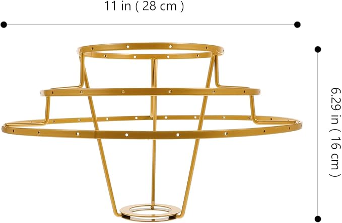 OSALADI DIY Chandelier Frame Lamp Shade Wire Frame 10.9 Inch Iron Light Fixture Replacement for Ceiling Pendant Lamps and Table Lamps