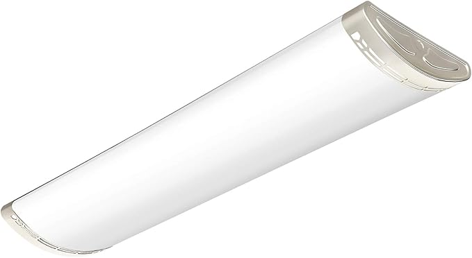 4ft LED Light Fixtures Dimmable 80W 8800lm Linear Flush Mount Lights, 4 Foot LED Ceiling Light 5000K Daylight White, Equivalent 250W Fluorescent Replacement for Kitchen, Craft Room - 1 Pack
