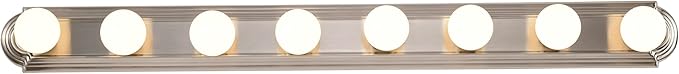 Nuvo Lighting 60/303 Transitional Eight Light Vanity in Pwt, Nckl, B/S, Slvr. Finish