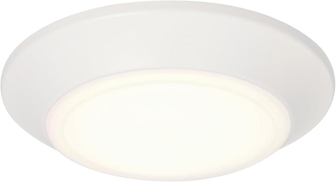 Westinghouse 6133700 Makira Traditional One-Light, 6 Inch 11 Watt Dimmable LED Indoor/Outdoor Surface Mount Fixture with Color Temperature Selection, White Finish, Frosted Acrylic Shade