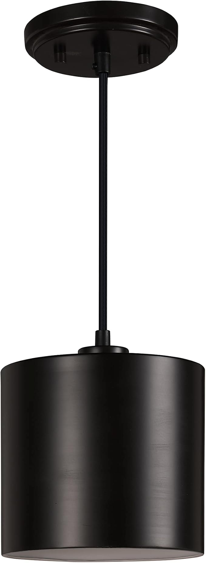 Aspen Creative 61134-11, One-Light Hanging Mini Pendant Ceiling Light, Transitional Design in Oil Rubbed Bronze Finish, 7" Wide