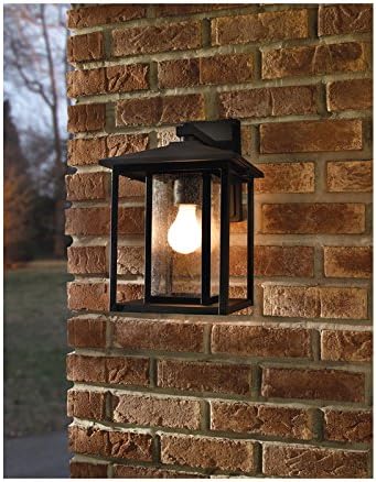 Sea Gull Lighting 78027-12, Hunnington Cast Aluminum Outdoor Ceiling Lighting, 30W, Black, two light