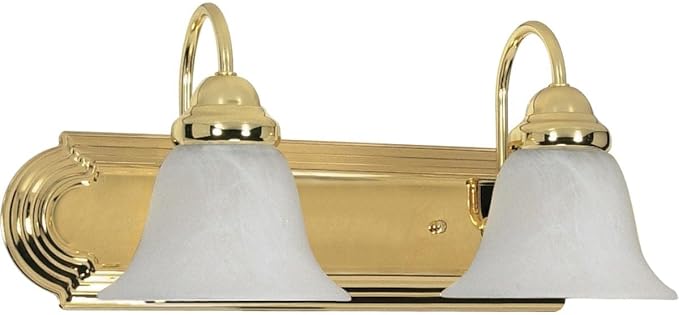 Nuvo Lighting 60/328 Traditional Two Light Vanity from Ballerina collection in Brass-Polished/Cast finish