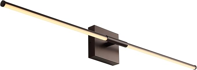 JONATHAN Y 32" Oil Rubbed Bronze Modern Dimmable Integrated LED Wall Sconce, Minimalist Adjustable Metal Vanity Light for Bathroom Mirror, Bedroom, Hallway, 3000K, ETL Listed (JYL7040D)