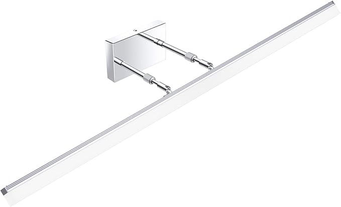 Aipsun 48 inch LED Vanity Lights Adjustable Bathroom Wall Light Fixtures Bathroom Lighting Fixture Over Mirror Chrome Modern Vanity Lighting 5500K