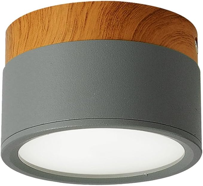 4.2-Inch Macaron Style Ceiling Light, Nordic Modern Ceiling Light Fixture, 15W LED Mini Cylinder Minimalist Close to Ceiling Lamp for Bedroom Hallway Entryway Kitchen Foyer Office