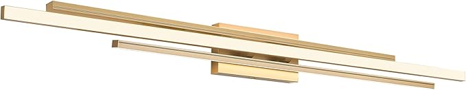 48" Gold LED Bathroom Light Fixtures Long Vanity Lights Over Mirror Lighting Lamps Wall Mount Lighting Over Vanity Picture Indoor 5CCT(3000K/3800K/4500K/5200K/6000K)