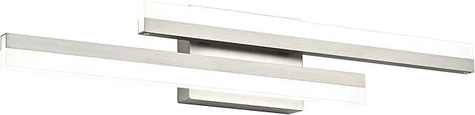 PRESDE 24 Inch LED Vanity Light Brushed Nickel Bathroom Light Fixtures Over Mirror Modern Bath Wall Lighting Bar 3CCT