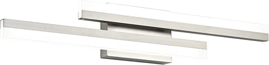 PRESDE 24 Inch LED Vanity Light Brushed Nickel Bathroom Light Fixtures Over Mirror Modern Bath Wall Lighting Bar 3CCT