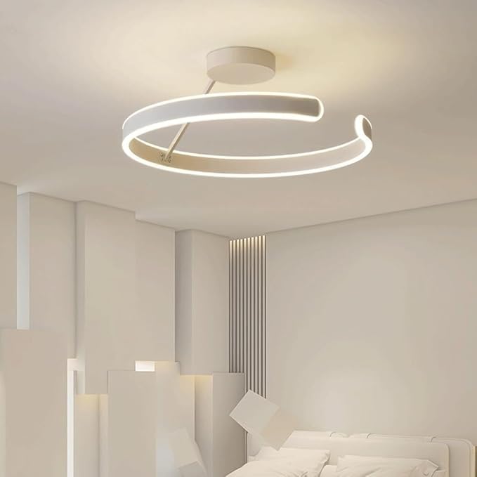 LED Dimmable Minimalist Ceiling Light, Acrylic Close-to-Ceiling Light, Modern Ring Ceiling Lamp Fixture, for Hallway, Stairs, Kitchen, Living Room, Bathroom, Bedroom