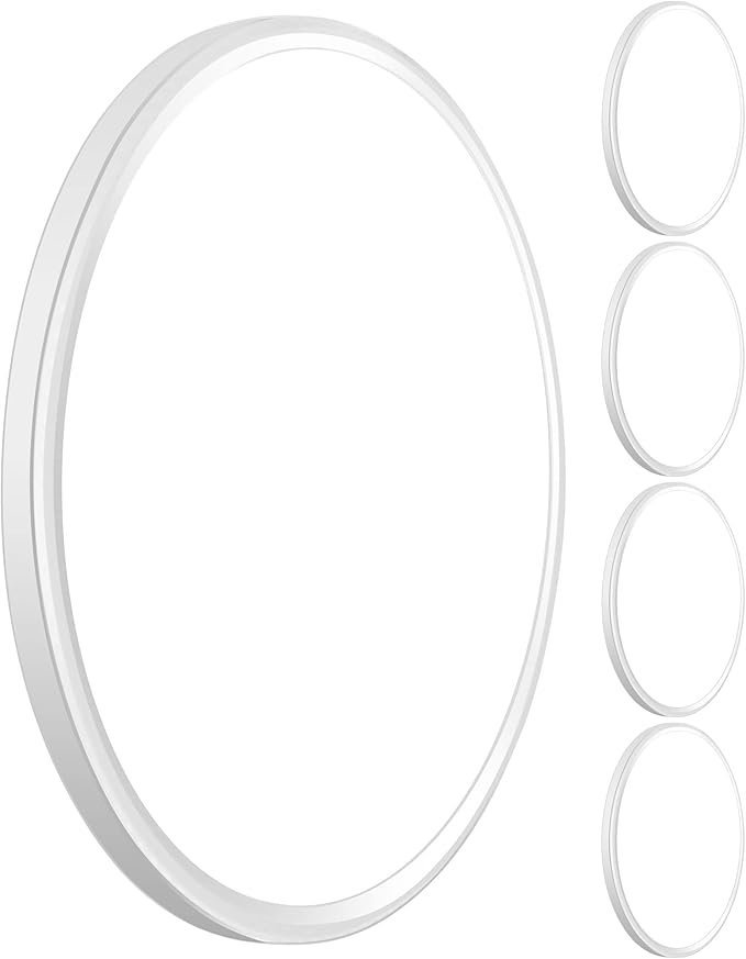 MODERN 28W 3200lm LED Flush Mount Ceiling Light, Super Slim 12 inch LED Ceiling Light, 5000K Daylight LED Ceiling Light for Bedroom, Living Room, Dining Room… (5000K-4 Pack(White))