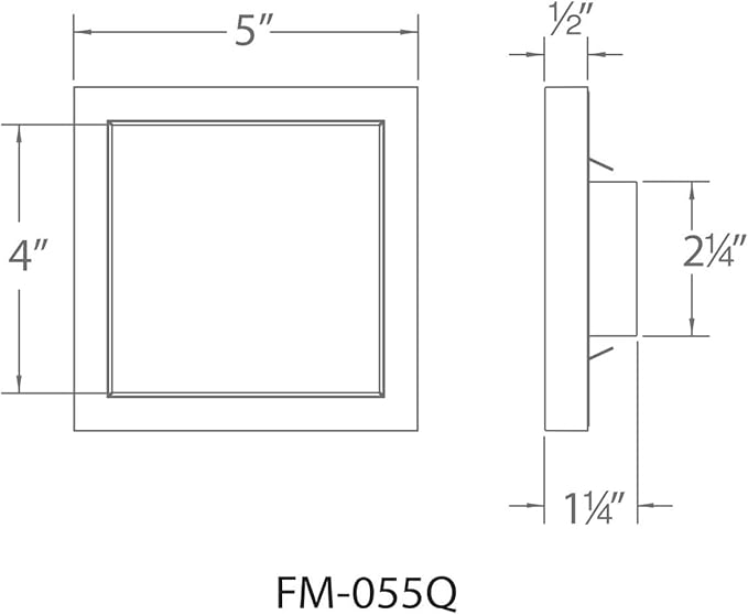 WAC Lighting, Square 5in LED Energy Star Flush Mount 3500K in Brushed Nickel