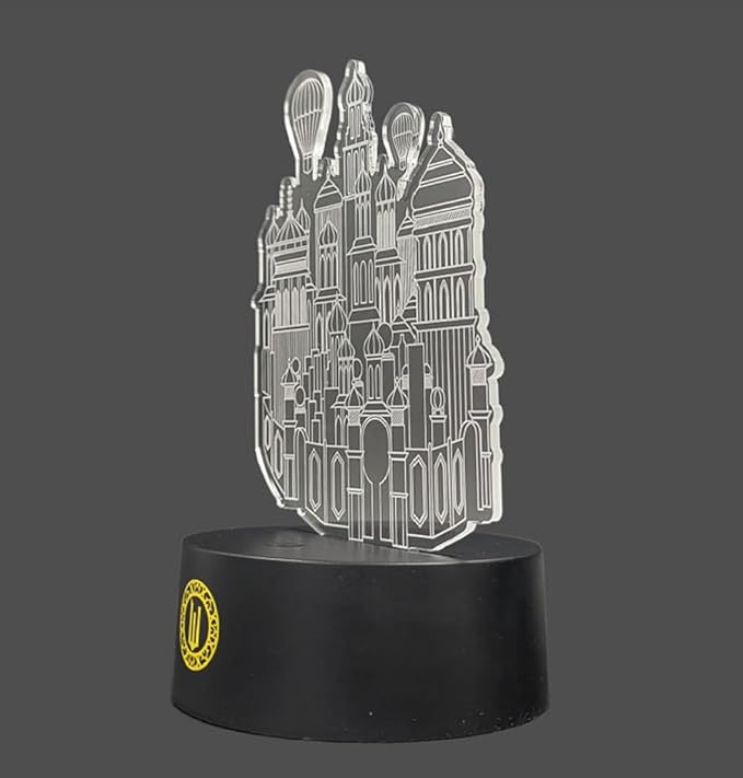 Wicked 3D Castle Illusion LED Lamp, Night Light with Color Changing Effect,Desk Lamp for Bedroom, Nursery, Playroom Décor