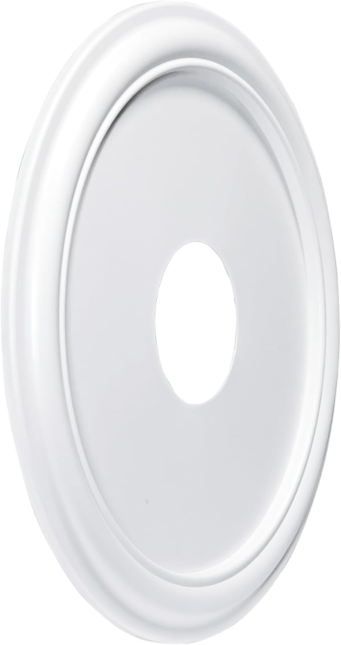 EIFHYT Molded Nylon Ceiling Medallion for Light Fixtures and Ceiling Fans 16"OD x 4"ID x 3/4"P (Fits Canopies up to 12-3/8") White