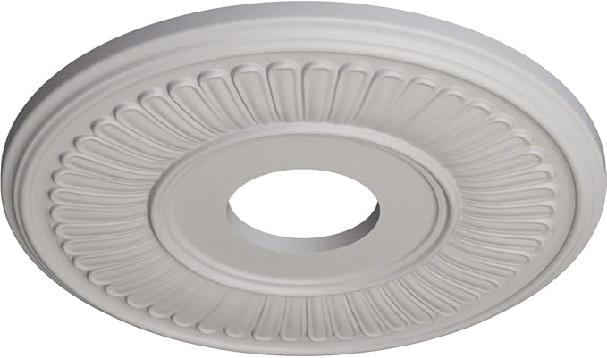 15 3/4"OD x 3 7/8"ID x 3/4"P Berkshire Ceiling Medallion (Fits Canopies up to 7"), Hand-Painted Ultra Pure White