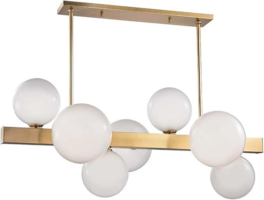 Hudson Valley Lighting 8717-AGB Hinsdale Island Pendant, Aged Brass