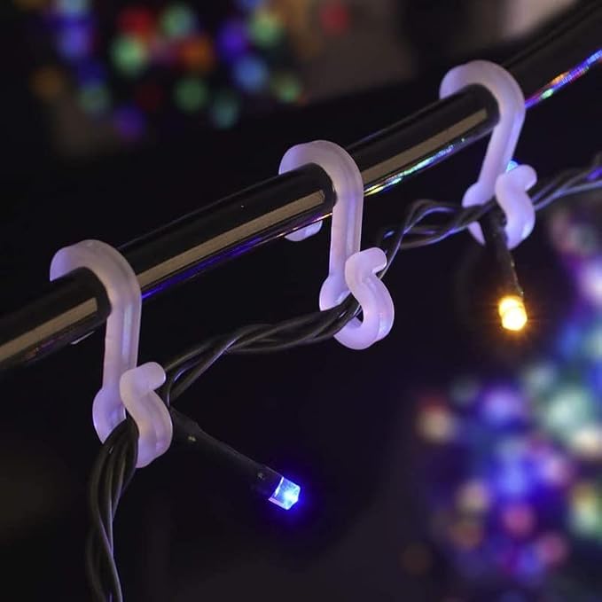 Lainin 3.5M/11ft 96 LED Linkable Fairy Curtain String Light with 8 Modes Control for Indoor/Outdoor/Patio/Wedding/Christmas Party Holiday Decoration (100 Pack S Hanging Clips)