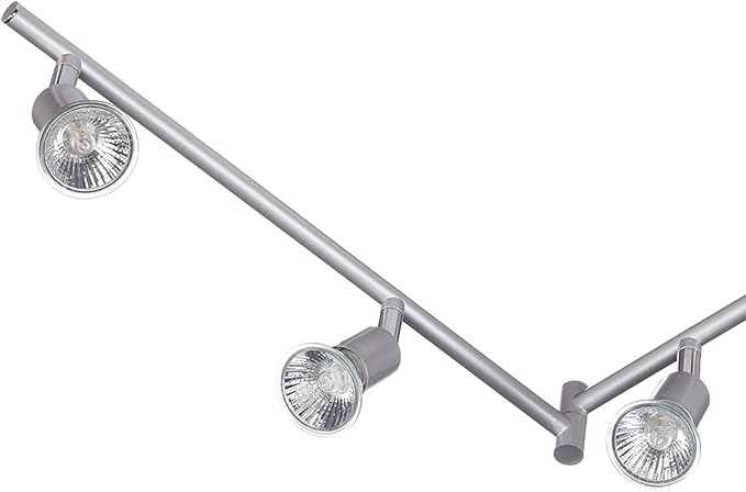 Globe Electric 59351 Payton 6-Light Foldable Track Lighting, Matte Silver