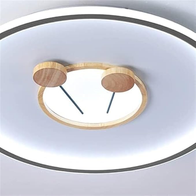 Ceiling Light,Slim Round Ceiling Lamp, Three-Color Temperature Adjustable, Flat Modern Iron Art Ceiling Light Fixture, for Bedroom Office Stairs Hotel Living Room Kitchen Hallway (Color : Natu