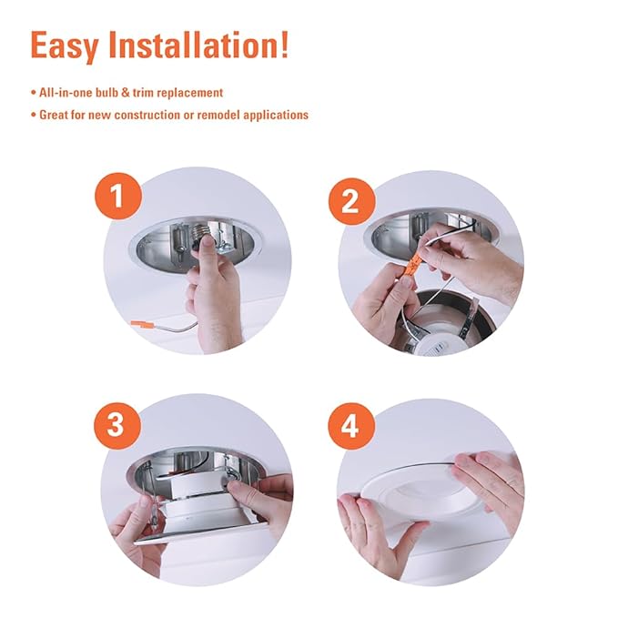HALO RL 5/6 in LED Recessed Light Retrofit Selectable CCT 2700K, 3000K 3500K 4000K 5000K Dimmable Dim to Warm 900/1200 Lumens Wet Location Indoor Outdoor Ceiling Downlight RL56LS9FSD2W1EWH