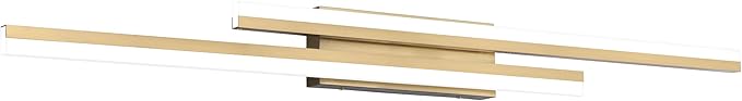 PRESDE 48 Inch Bathroom Light Fixtures Brushed Gold Vanity Light Bar LED Modern Bath Lighting Over Mirror Dimmable