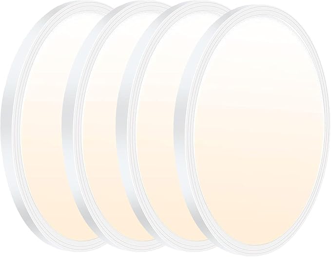 4Pack 12Inch 3200LM LED Ceiling Light,28W 3 Color Changeable (3000K/4000K/6000K),120V Slim Surface Mount Ceiling Lights Fixture for Kitchen Bedroom Living Room