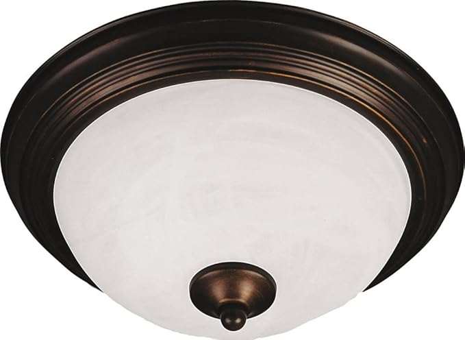 Maxim Lighting Essentials 3-Light Flush Mount | Rubbed Bronze Finish | Transitional Flush Mount | Ideal for Bedrooms, Hallways & Entryways | Dimmable | 5842MROI