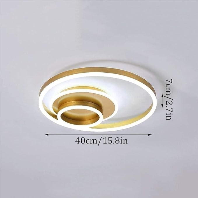 Ultra-Thin Round Ceiling Light Minimalist Modern Ceiling Lamp Fixture for Bedroom Living Room Dining Room Kitchen Corridor Stairwell Aisle Loft(Warm Light,40cm)