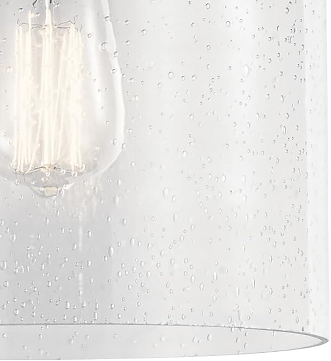 KICHLER Winslow 8.5" 1 Light Semi Flush with Clear Seeded Glass in Olde Bronze®