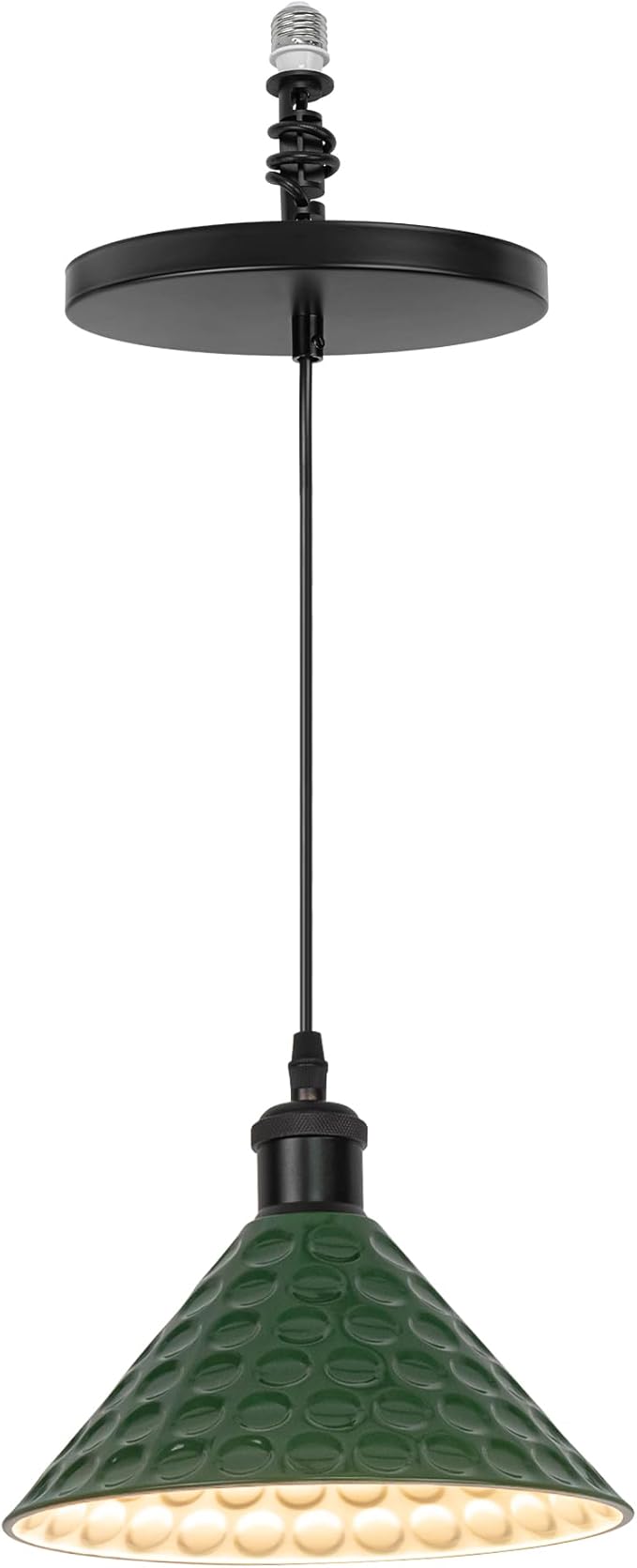 Kiven Instant Light Conversion Kit for 4/5/6inch Hole,Green Farmhouse Lighting Recessed Can Light Conversion Kit to Pendant with E26 Screw-in Adapter for Kitchen Island Living TB2776