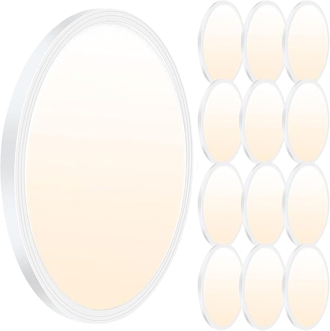 12Pack 12Inch 3200LM LED Ceiling Light,28W 3 Color Changeable (3000K/4000K/6000K),120V Slim Surface Mount Ceiling Lights Fixture for Kitchen Bedroom Living Room