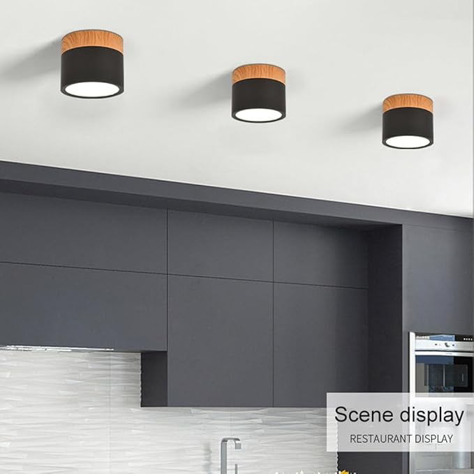 4.2-Inch Macaron Style Ceiling Light, Nordic Modern Ceiling Light Fixture, 15W LED Mini Cylinder Minimalist Close to Ceiling Lamp for Bedroom Hallway Entryway Kitchen Foyer Office