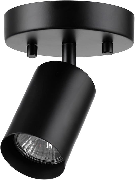 Globe Electric 57498 Pratt 1-Light Track Lighting Spotlight, Matte Black, Bulb Not Included