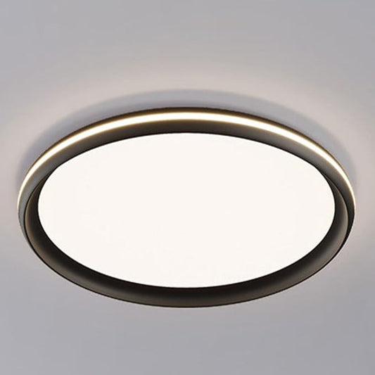 Modern Minimalist Ceiling Lamps Metal and Acrylic Flat Lighting Black and White Circular Ceiling Lights Suitable for Bedrooms and Study Rooms