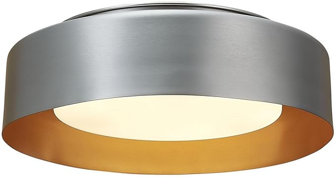 16in Ceiling Light,3-Light E26 Bulb Type,Frosted Glass Lampshape，Large Modern Flush Mount Lamp Fixture for Living Room Bedroom Kitchen Hallway Foyer, Silver Gray