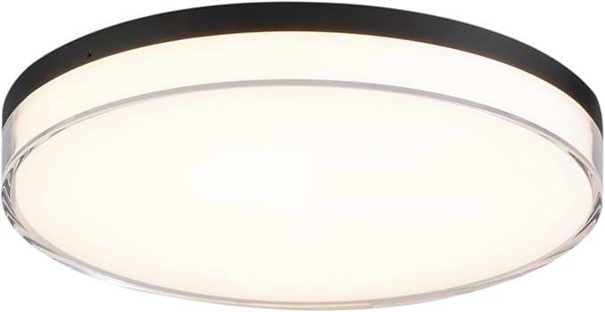 Minka Lavery 759-2-66A-L Vantage LED Flush Mount, 1-Light, 25 Total Watts, 11-in H x 1.5-in W, Coal Black